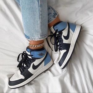 Nike Air Jordan 1 Retro High Obsidian 7.5 6 6Y